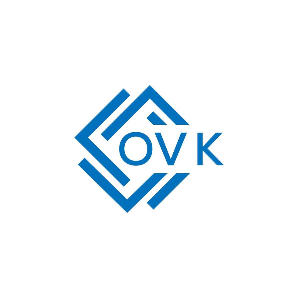 ovk kreativ cirkel brev logotyp begrepp. ovk brev design.ovk brev logotyp design på vit bakgrund. ovk kreativ cirkel brev logotyp begrepp. ovk brev design. vektor