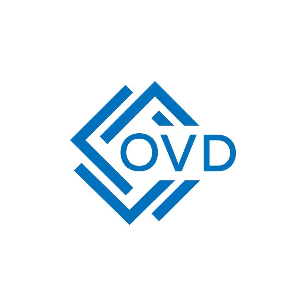 ovd kreativ Kreis Brief Logo Konzept. ovd Brief Design. vektor