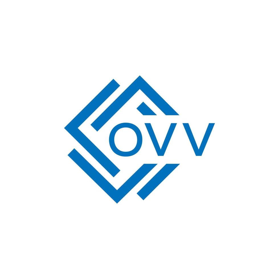 ovv Brief design.ovv Brief Logo Design auf Weiß Hintergrund. ovv kreativ Kreis Brief Logo Konzept. ovv Brief Design. vektor