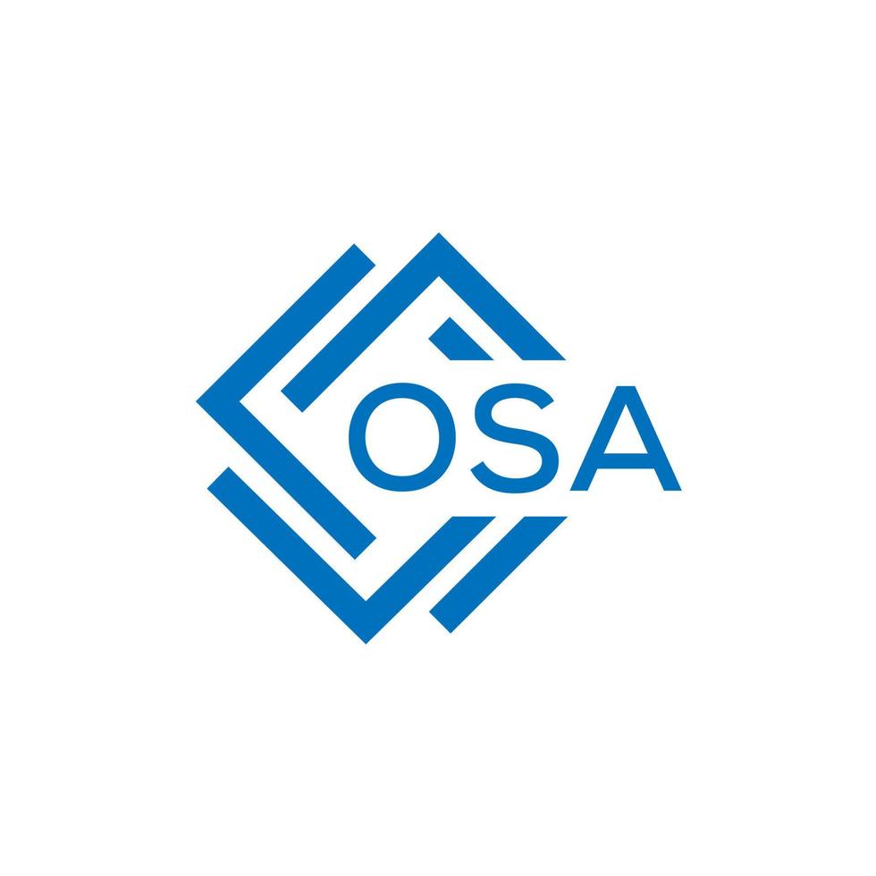 osa Brief Logo Design auf Weiß Hintergrund. osa kreativ Kreis Brief Logo Konzept. osa Brief Design. vektor