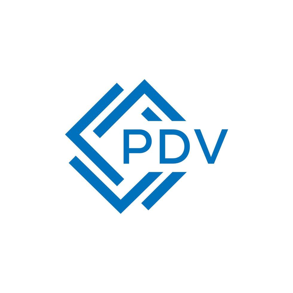 pdv Brief Logo Design auf Weiß Hintergrund. pdv kreativ Kreis Brief Logo Konzept. pdv Brief Design. vektor
