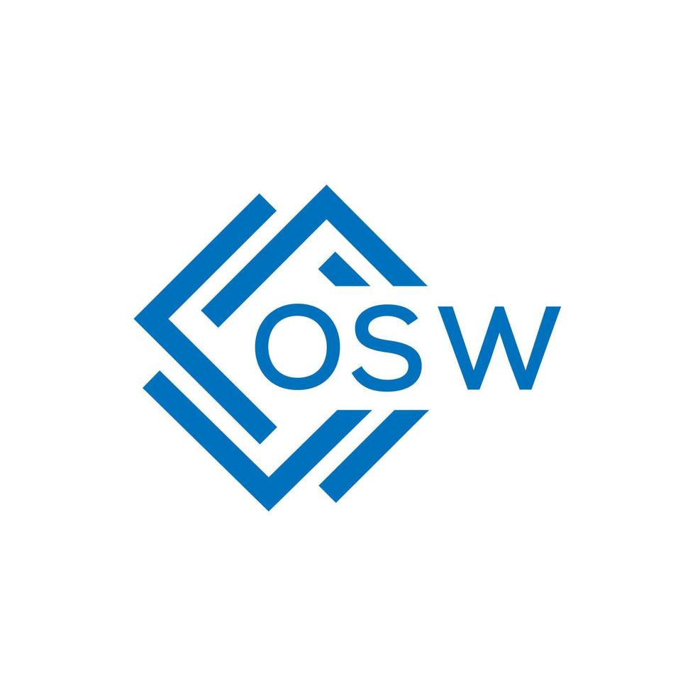 osw Brief Logo Design auf Weiß Hintergrund. osw kreativ Kreis Brief Logo Konzept. osw Brief Design. vektor