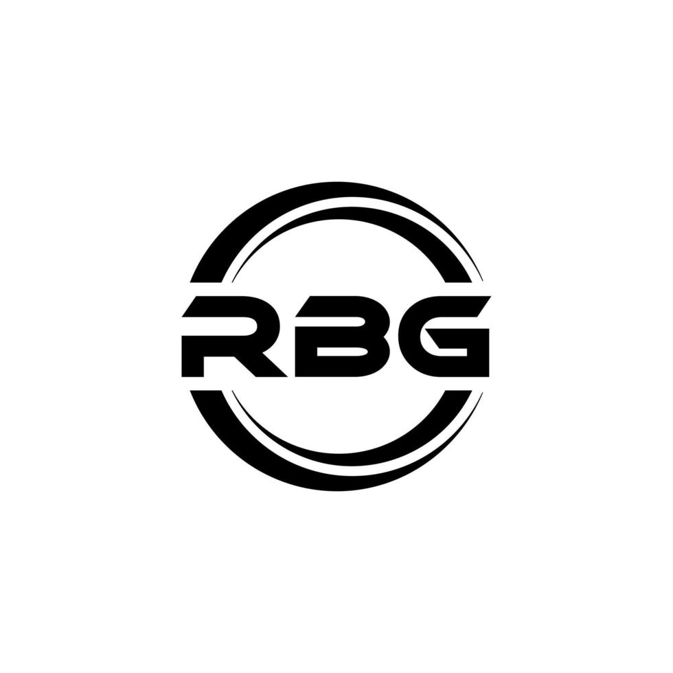 RBG-Brief-Logo-Design in Abbildung. Vektorlogo, Kalligrafie-Designs für Logo, Poster, Einladung usw. vektor