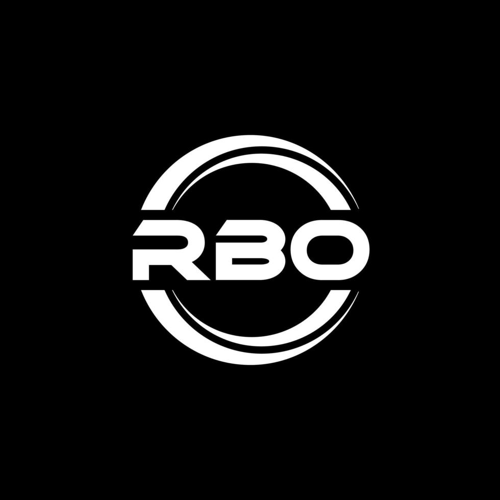 Rbo-Brief-Logo-Design in Abbildung. Vektorlogo, Kalligrafie-Designs für Logo, Poster, Einladung usw. vektor