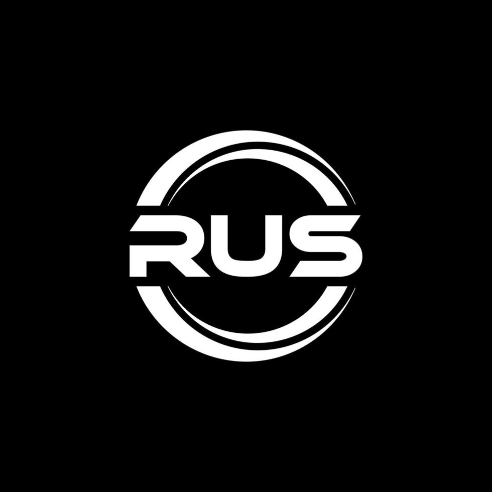 rus Brief Logo Design im Illustration. Vektor Logo, Kalligraphie Designs zum Logo, Poster, Einladung, usw.