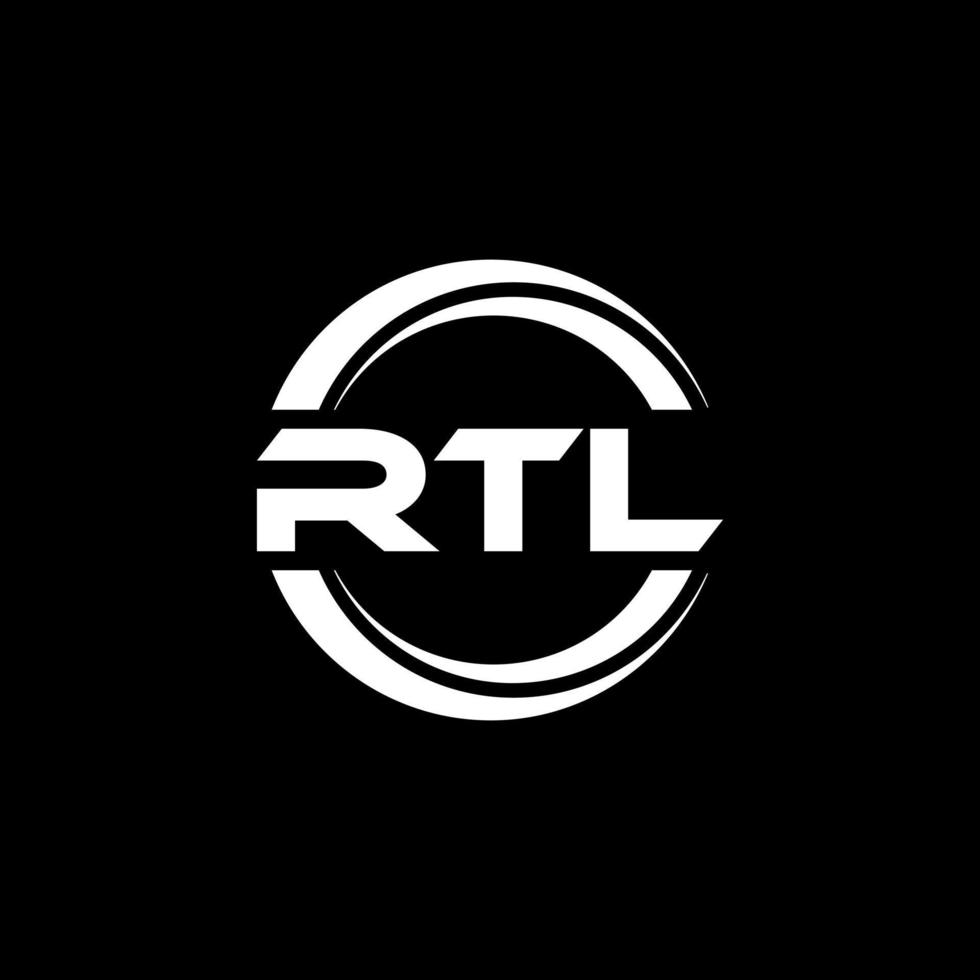 rtl brev logotyp design i illustration. vektor logotyp, kalligrafi mönster för logotyp, affisch, inbjudan, etc.