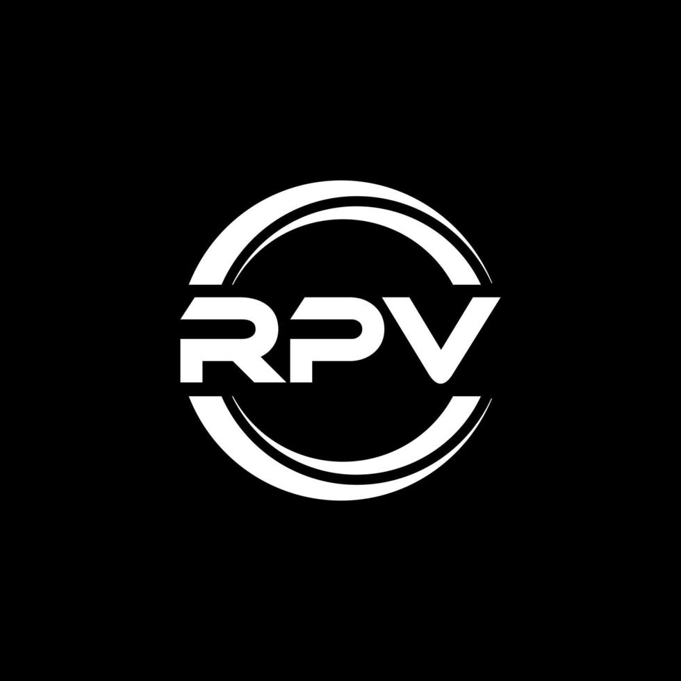 rpv Brief Logo Design im Illustration. Vektor Logo, Kalligraphie Designs zum Logo, Poster, Einladung, usw.