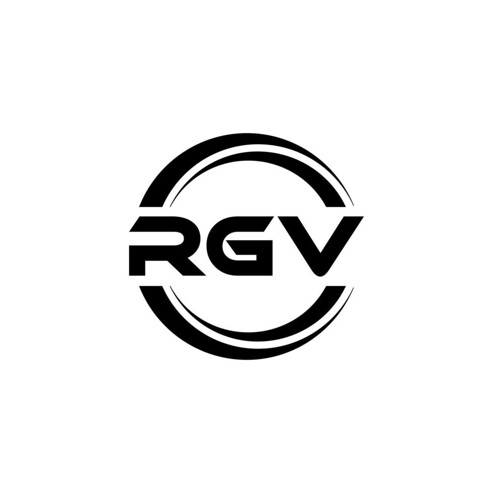 rgv-brief-logo-design in der illustration. Vektorlogo, Kalligrafie-Designs für Logo, Poster, Einladung usw. vektor