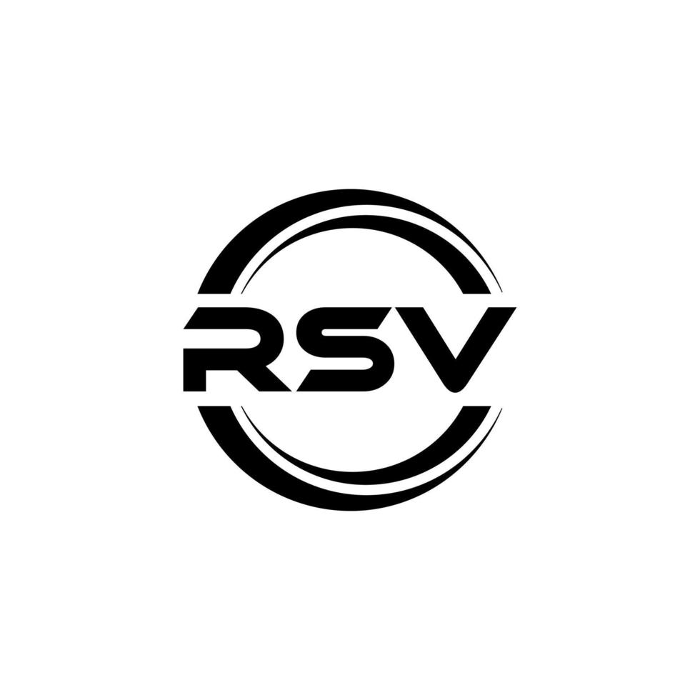 RSV-Brief-Logo-Design in Abbildung. Vektorlogo, Kalligrafie-Designs für Logo, Poster, Einladung usw. vektor