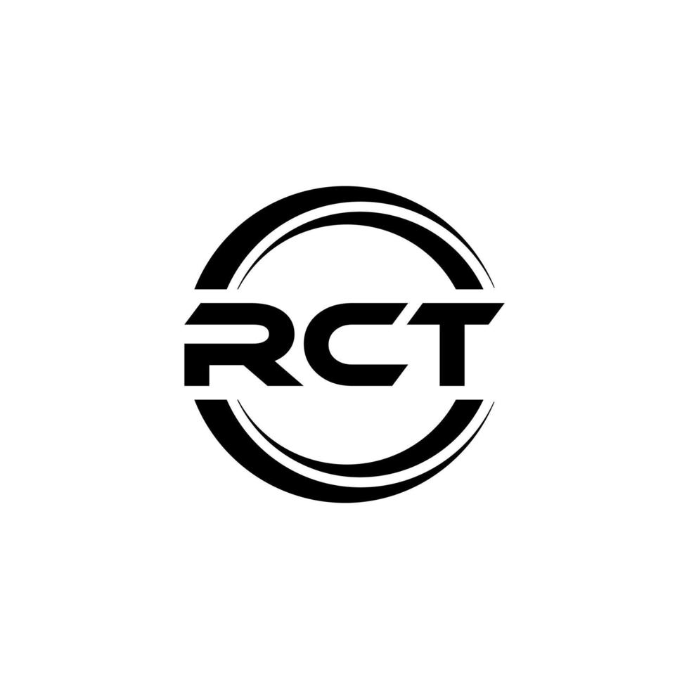 rct brev logotyp design i illustration. vektor logotyp, kalligrafi mönster för logotyp, affisch, inbjudan, etc.