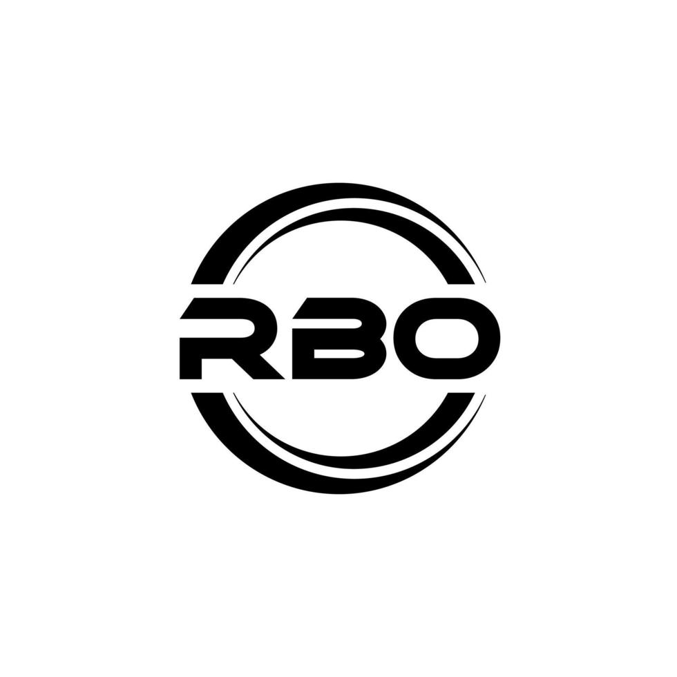 Rbo-Brief-Logo-Design in Abbildung. Vektorlogo, Kalligrafie-Designs für Logo, Poster, Einladung usw. vektor