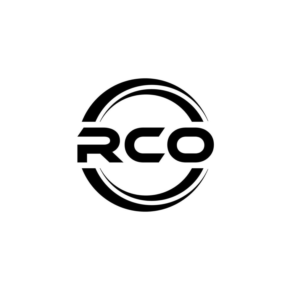 rco brev logotyp design i illustration. vektor logotyp, kalligrafi mönster för logotyp, affisch, inbjudan, etc.