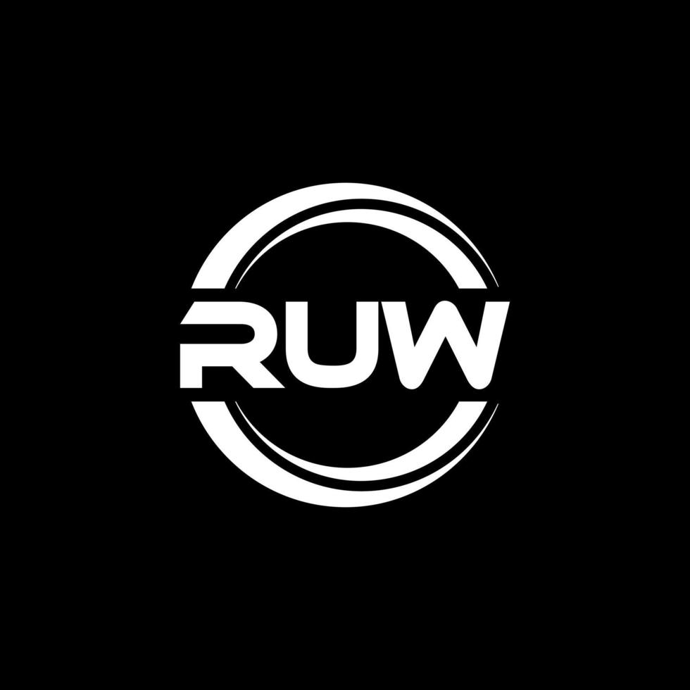Ruw Brief Logo Design im Illustration. Vektor Logo, Kalligraphie Designs zum Logo, Poster, Einladung, usw.