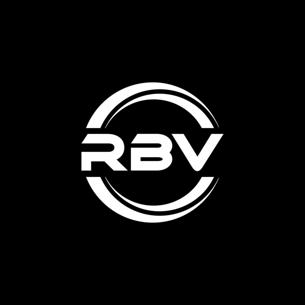 rbv brev logotyp design i illustration. vektor logotyp, kalligrafi mönster för logotyp, affisch, inbjudan, etc.