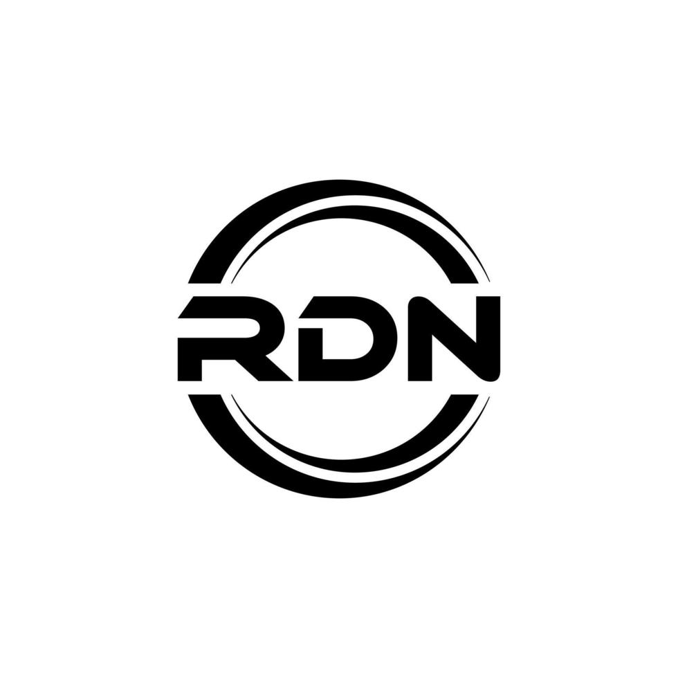 rdn brev logotyp design i illustration. vektor logotyp, kalligrafi mönster för logotyp, affisch, inbjudan, etc.