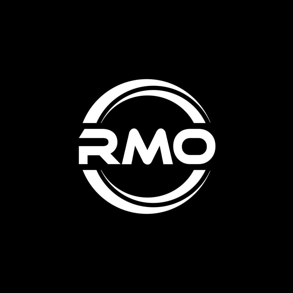 rmo brev logotyp design i illustration. vektor logotyp, kalligrafi mönster för logotyp, affisch, inbjudan, etc.