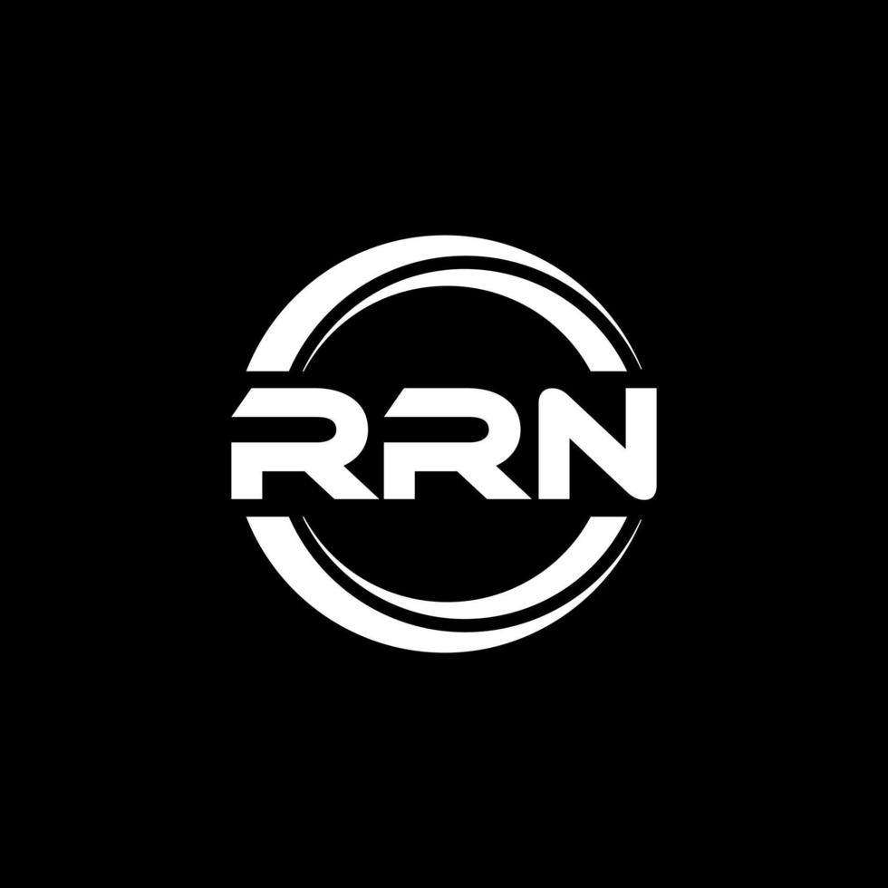 rrn brev logotyp design i illustration. vektor logotyp, kalligrafi mönster för logotyp, affisch, inbjudan, etc.