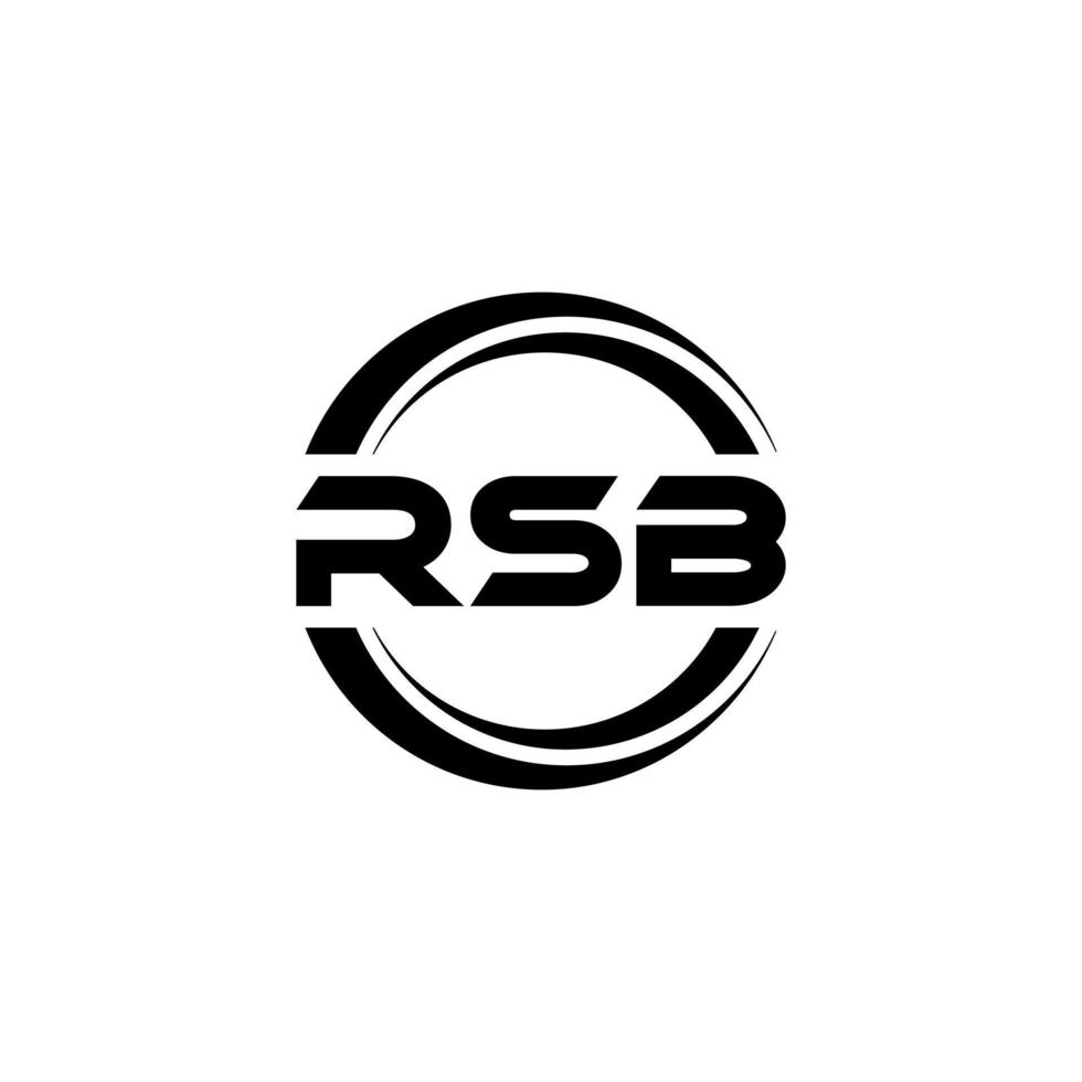 rsb brev logotyp design i illustration. vektor logotyp, kalligrafi mönster för logotyp, affisch, inbjudan, etc.