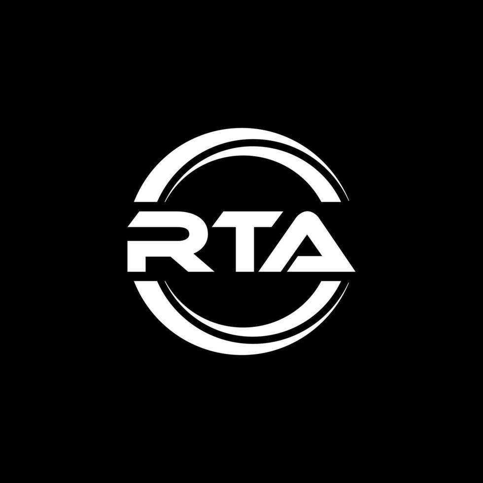 rta brev logotyp design i illustration. vektor logotyp, kalligrafi mönster för logotyp, affisch, inbjudan, etc.