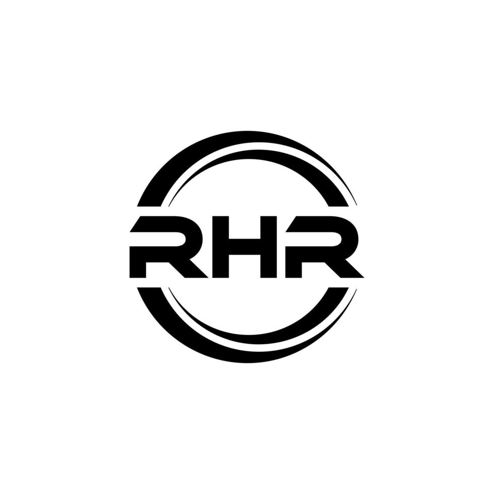 Rhr-Brief-Logo-Design in Abbildung. Vektorlogo, Kalligrafie-Designs für Logo, Poster, Einladung usw. vektor