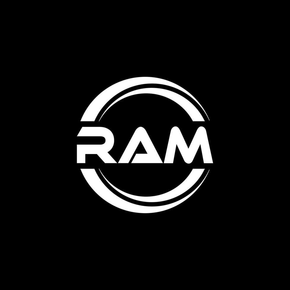 RAM Brief Logo Design im Illustration. Vektor Logo, Kalligraphie Designs zum Logo, Poster, Einladung, usw.