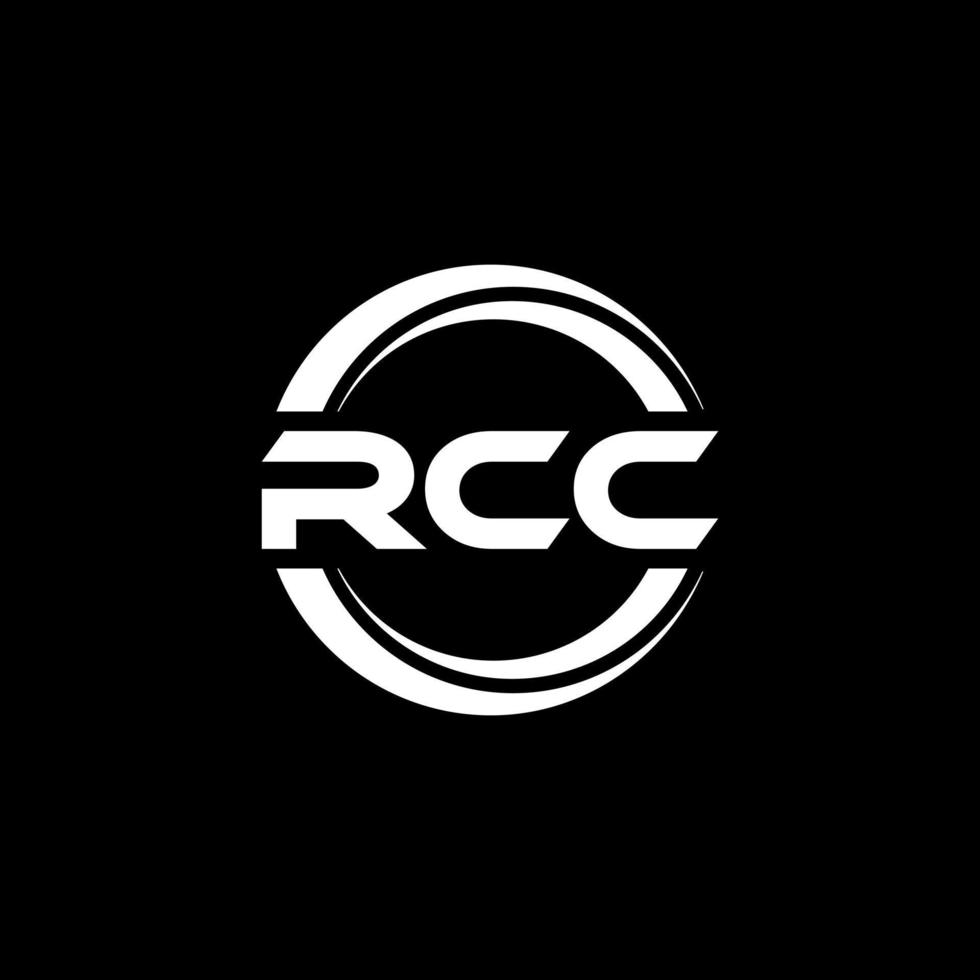 Rcc-Brief-Logo-Design in Abbildung. Vektorlogo, Kalligrafie-Designs für Logo, Poster, Einladung usw. vektor
