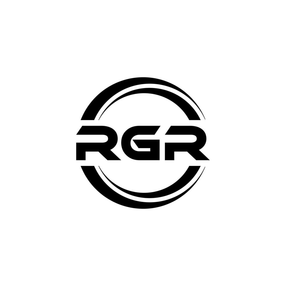 rgr brev logotyp design i illustration. vektor logotyp, kalligrafi mönster för logotyp, affisch, inbjudan, etc.