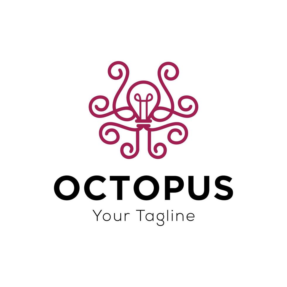 Oktopus-Logo-Vektorvorlage vektor