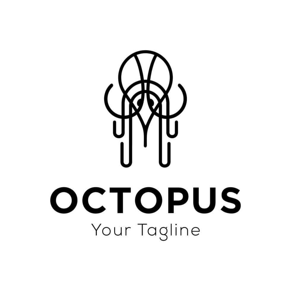 Oktopus-Logo-Vektorvorlage vektor