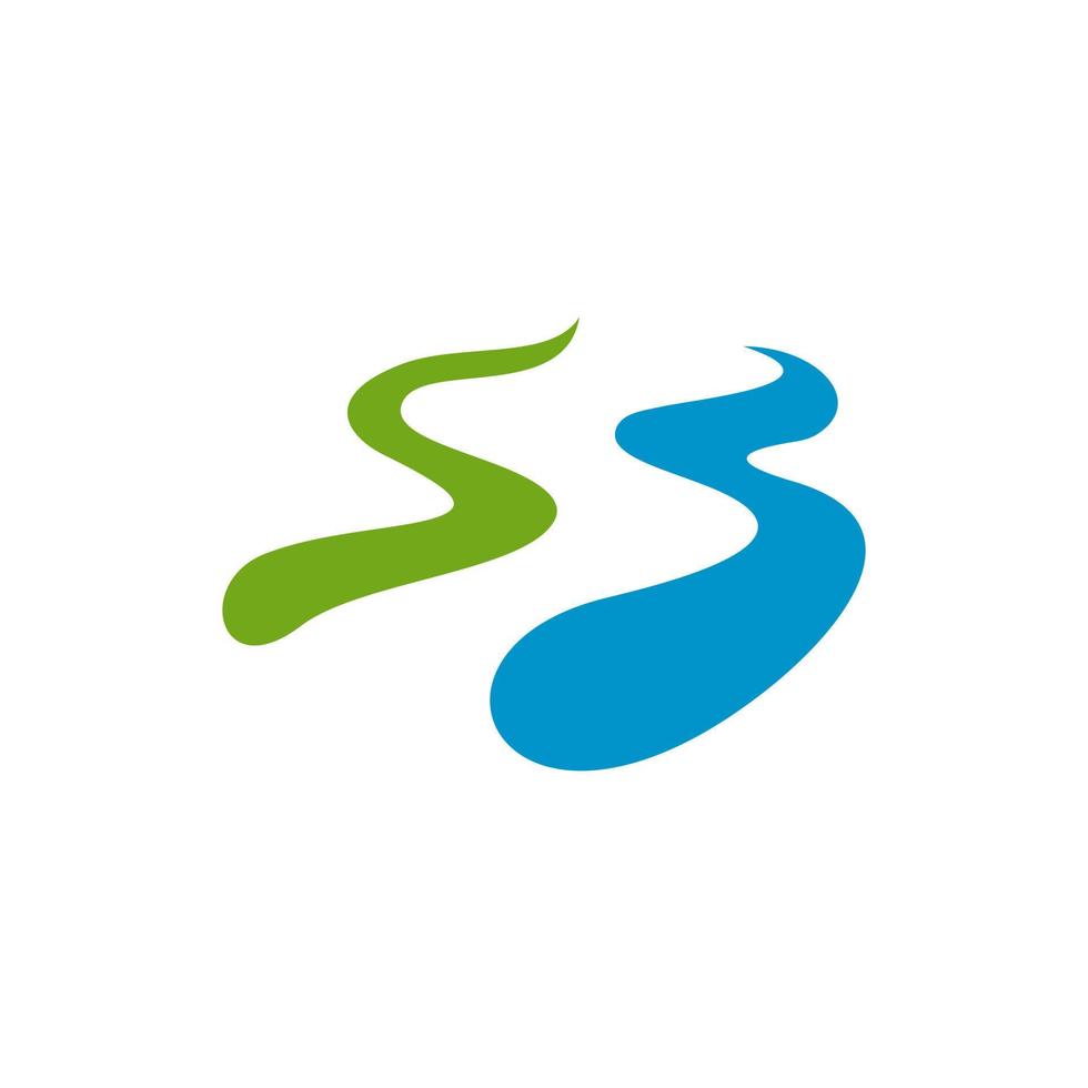 Senke Fluss Logo Design Vektor Vorlage
