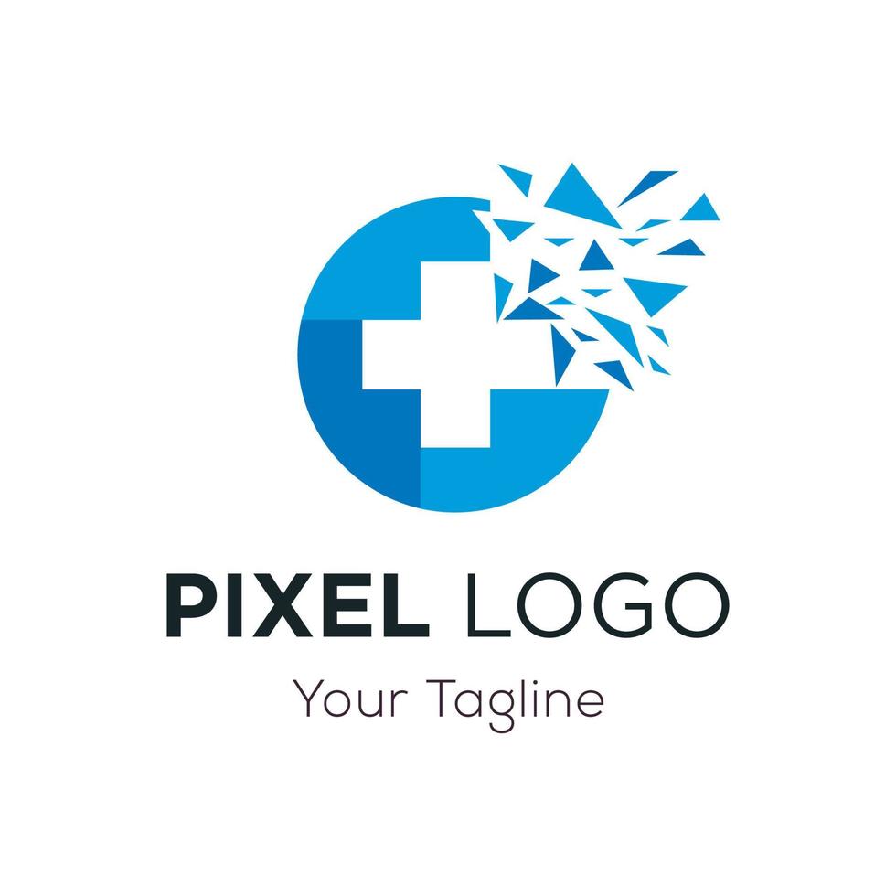 Pixel Logo Design Vektor Vorlage