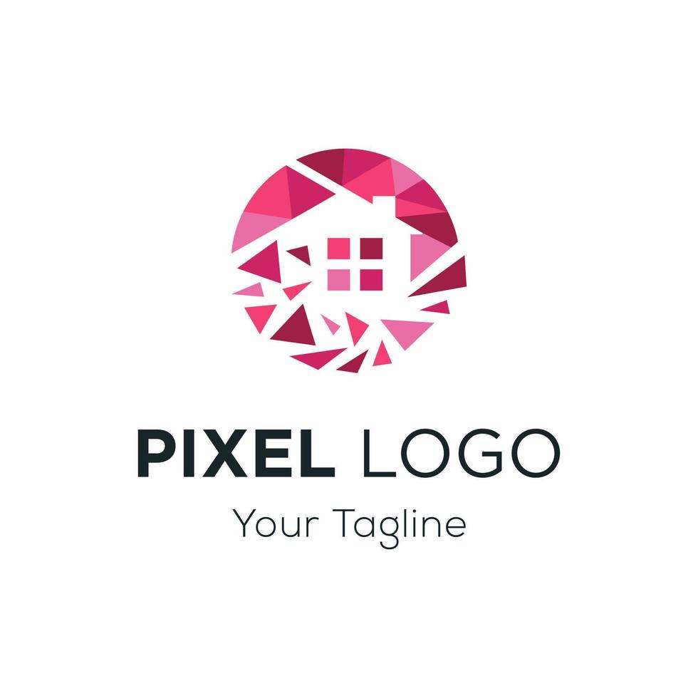 pixel logotyp design vektor mall