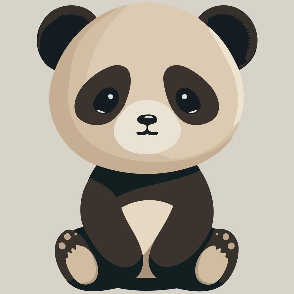 allmänning panda Björn däggdjur djur- kropp vektor