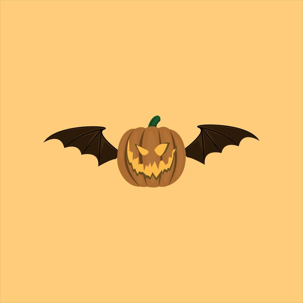 fliegend Halloween Kürbis vektor