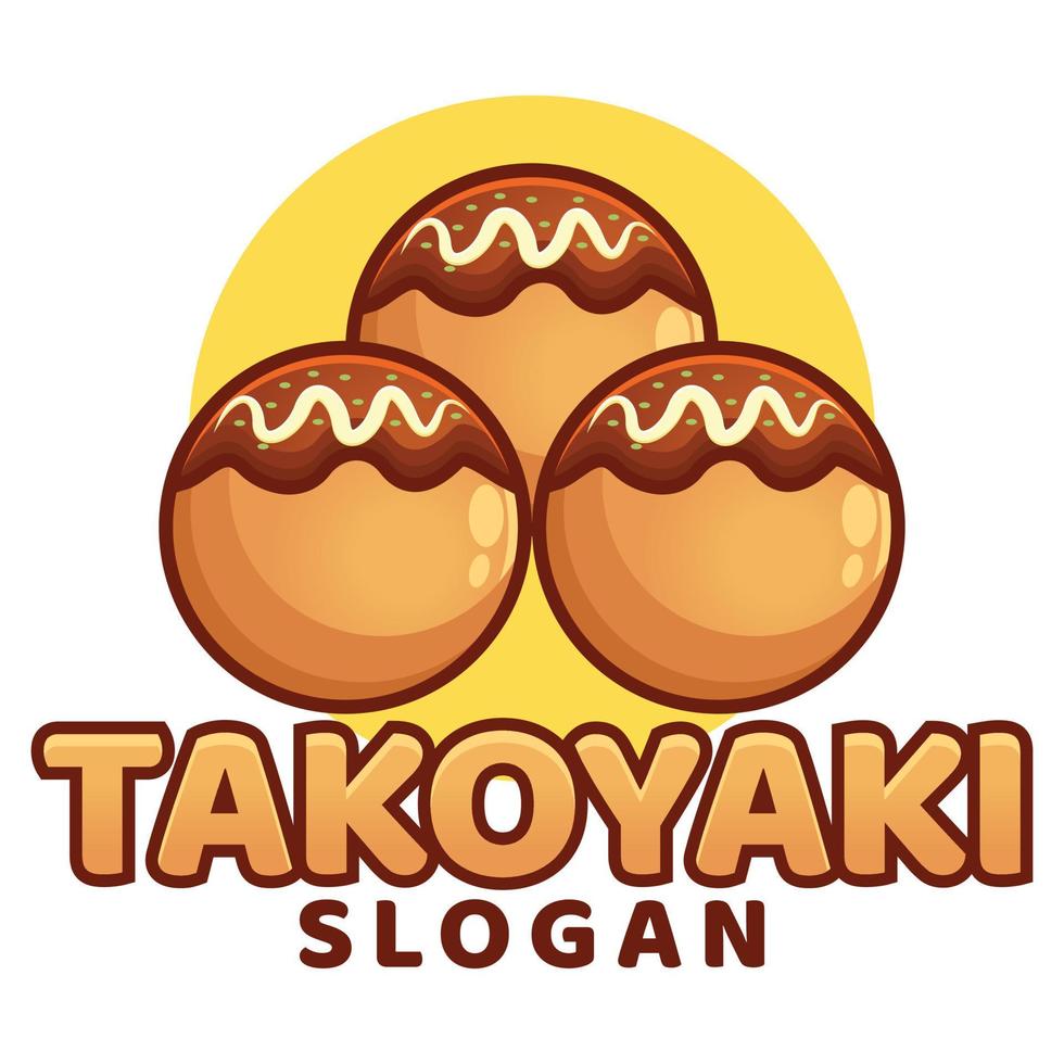 modern platt design enkel minimalistisk söt takoyaki logotyp ikon design mall vektor med modern illustration begrepp stil för restaurang, produkt, märka, varumärke, Kafé, bricka, emblem