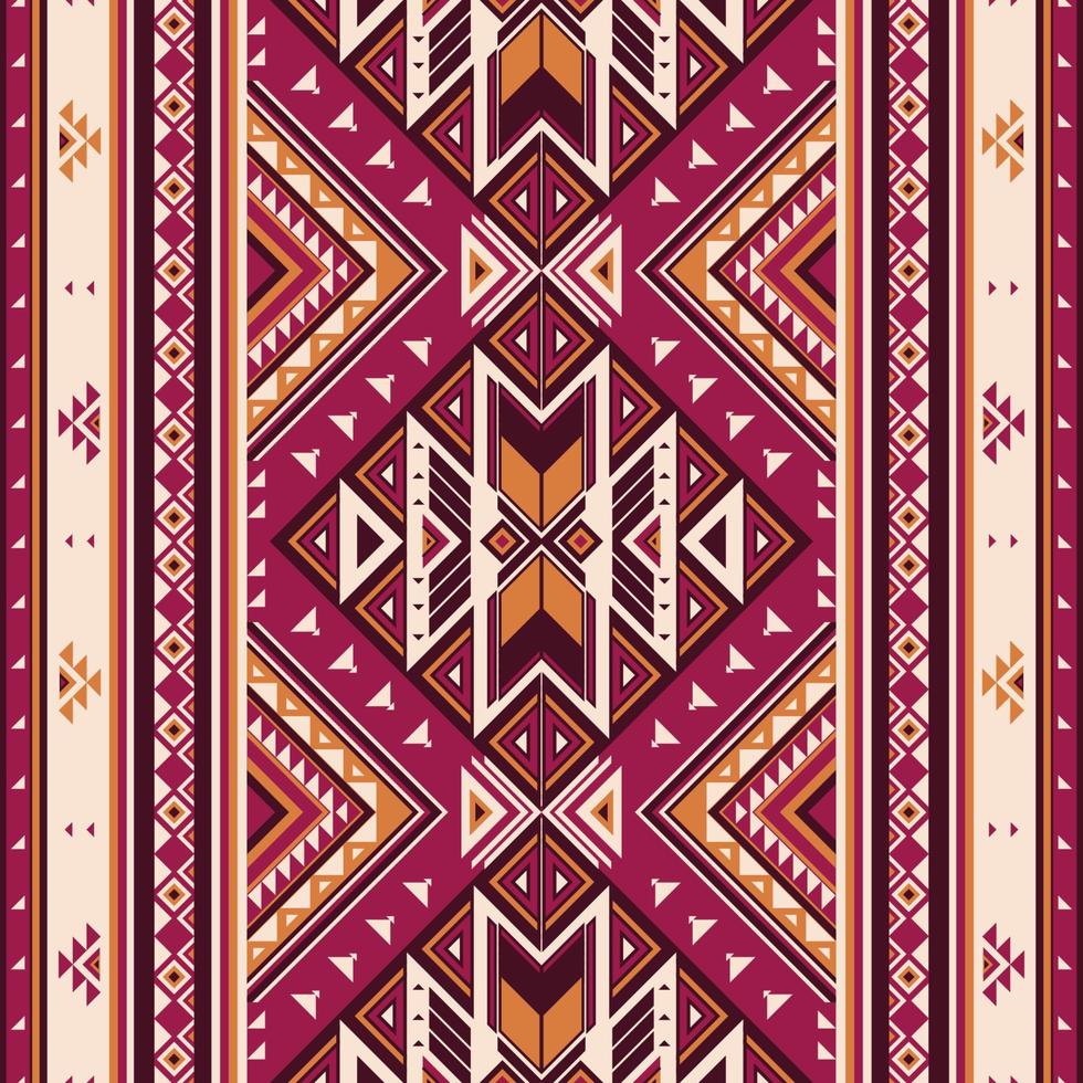 einheimisch amerikanisch indisch Ornament Muster geometrisch ethnisch Textil- Textur Stammes- aztekisch Muster navajo Mexikaner Stoff Meer vektor