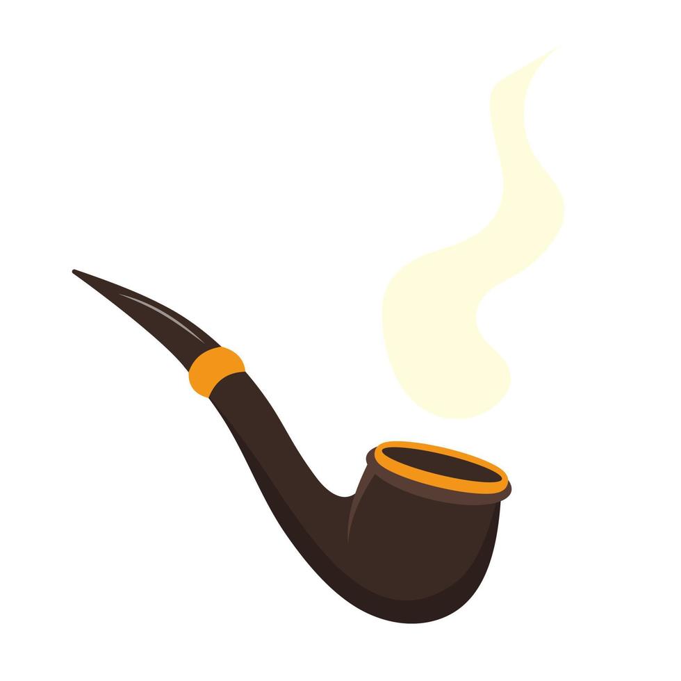 Rauchen Rohr mit Rauch isoliert auf Weiß. Patrick's Tag Urlaub Symbol. vektor