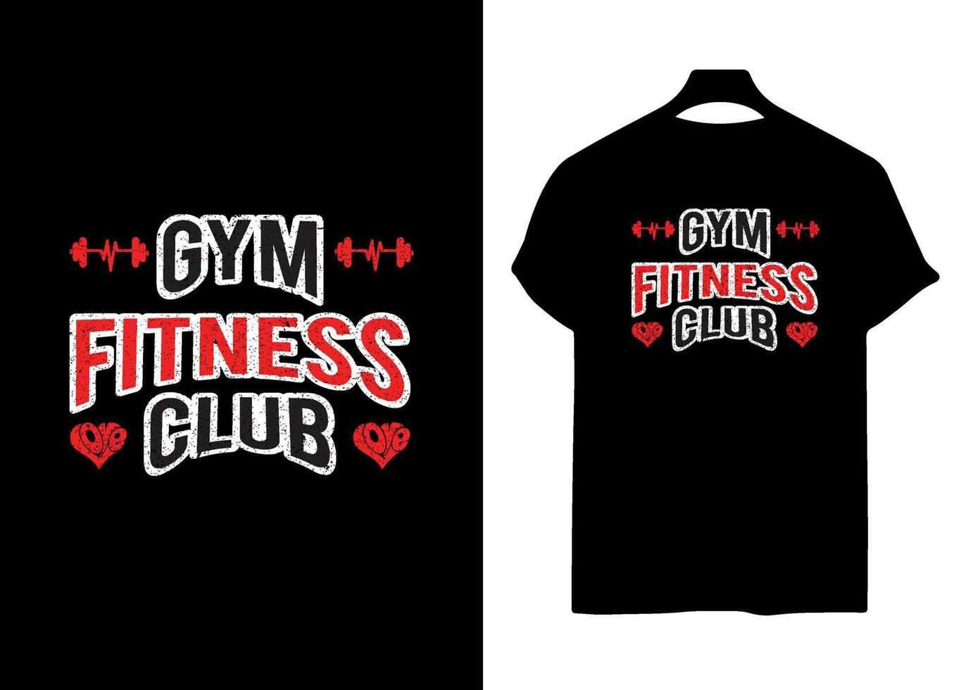 Gym och kondition motiverande t-shirt design årgång retro typografi stil vektor