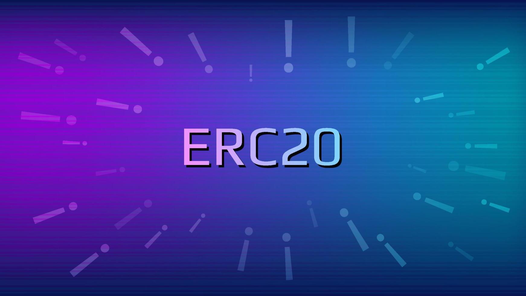 erc20 Äther Anfrage zum Bemerkungen einzigartig Kennung von das Äther Standard mit Ausruf markiert. erc20 Token adoptieren diese Standard zum Entwicklung und Wählen Protokolle. vektor