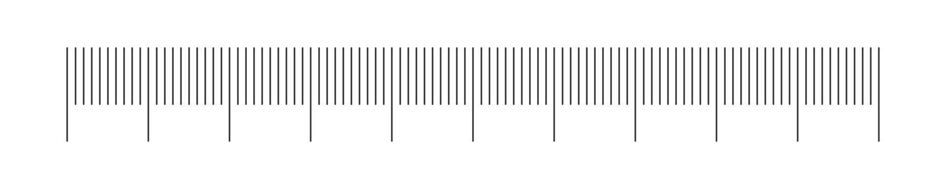 horizontal Thermometer oder Lineal Skala. Vorlage zum meteorologisch, medizinisch oder Mathematik Messung Werkzeug vektor