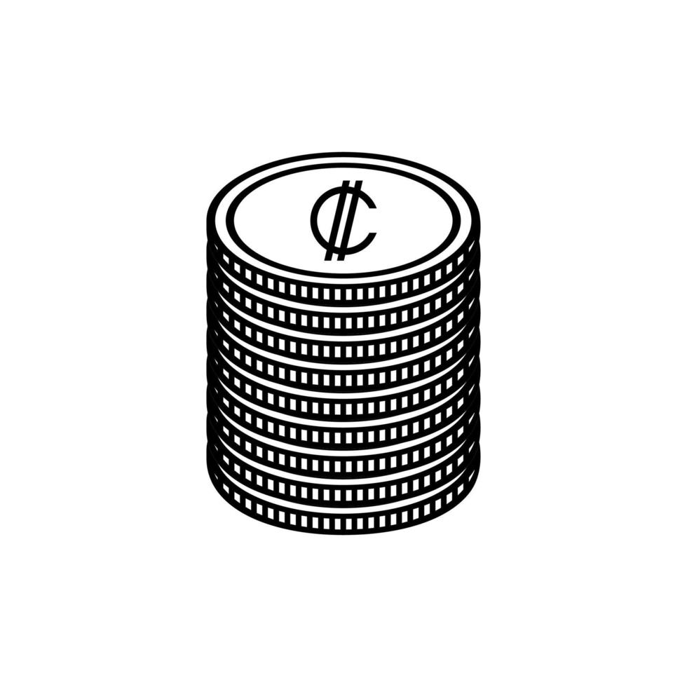 costa rica valuta symbol, costa rican kolon ikon, crc tecken. vektor illustration