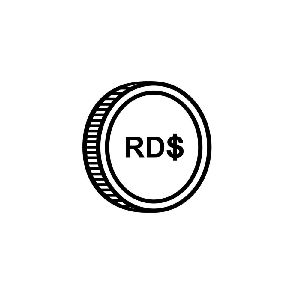 Dominikanska republik valuta symbol, Dominikanska peso ikon, dop tecken. vektor illustration