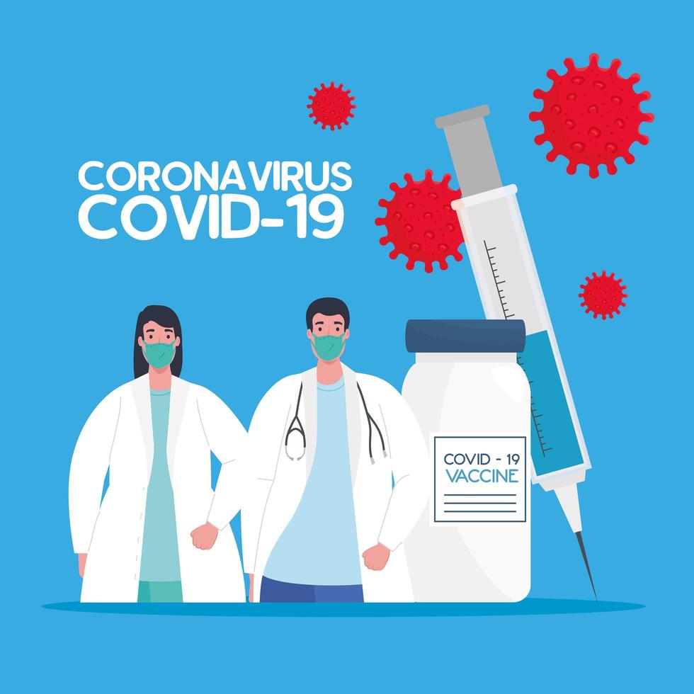 vaccinet mot koronavirus vektor