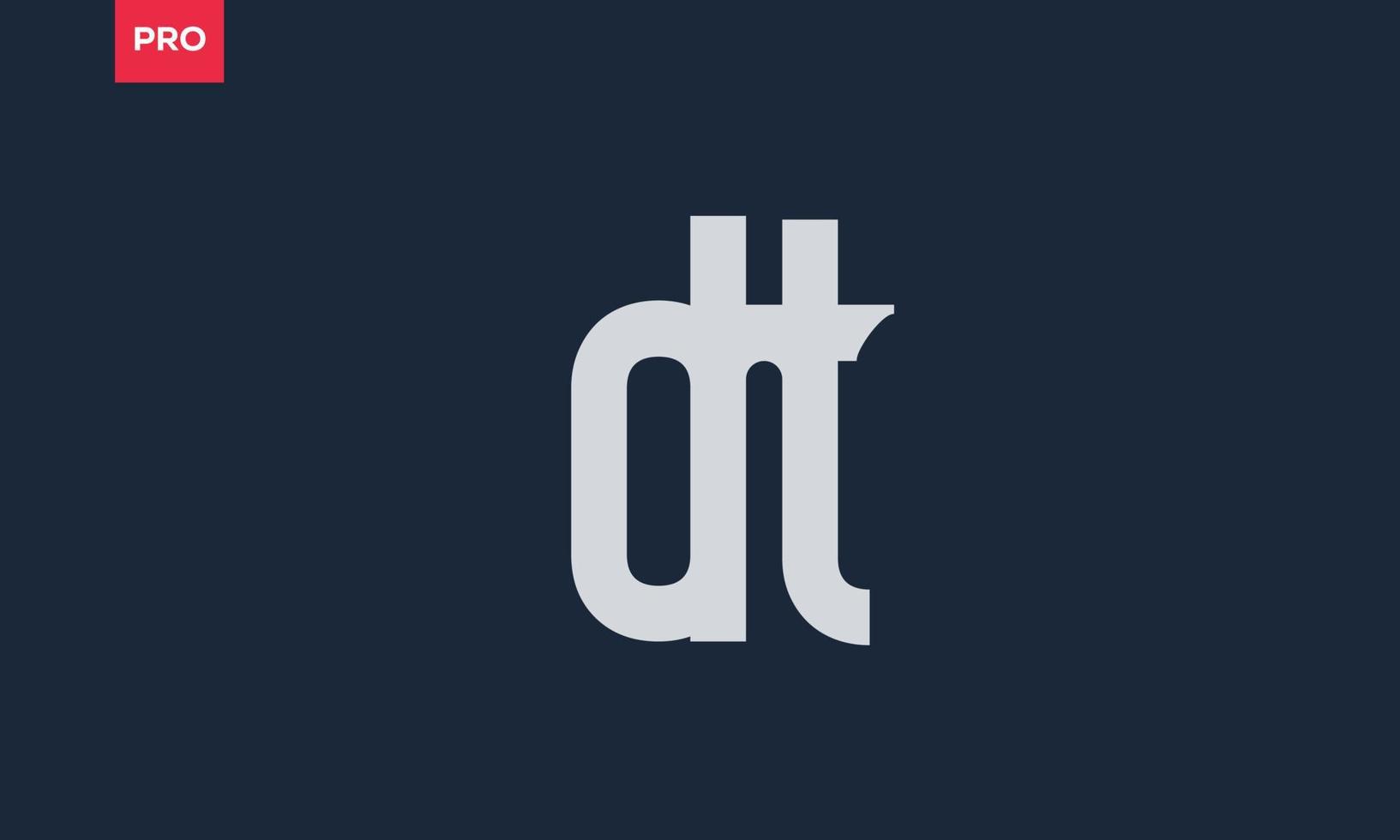 alfabetet bokstäver initialer monogram logotyp dt, td, d och t vektor