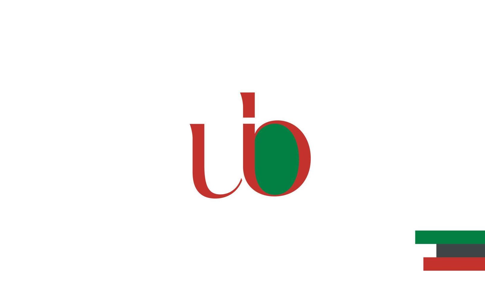 alfabetet bokstäver initialer monogram logotyp ub, bu, u och b vektor