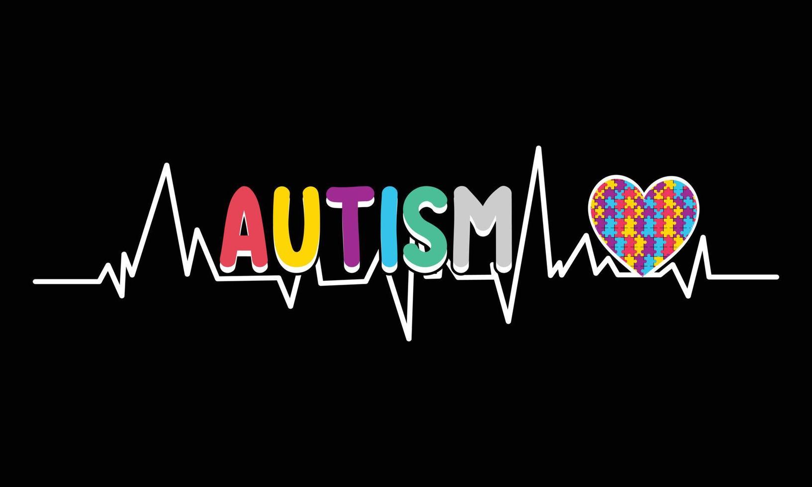 Lycklig autism medvetenhet dag t-shirt design vektor