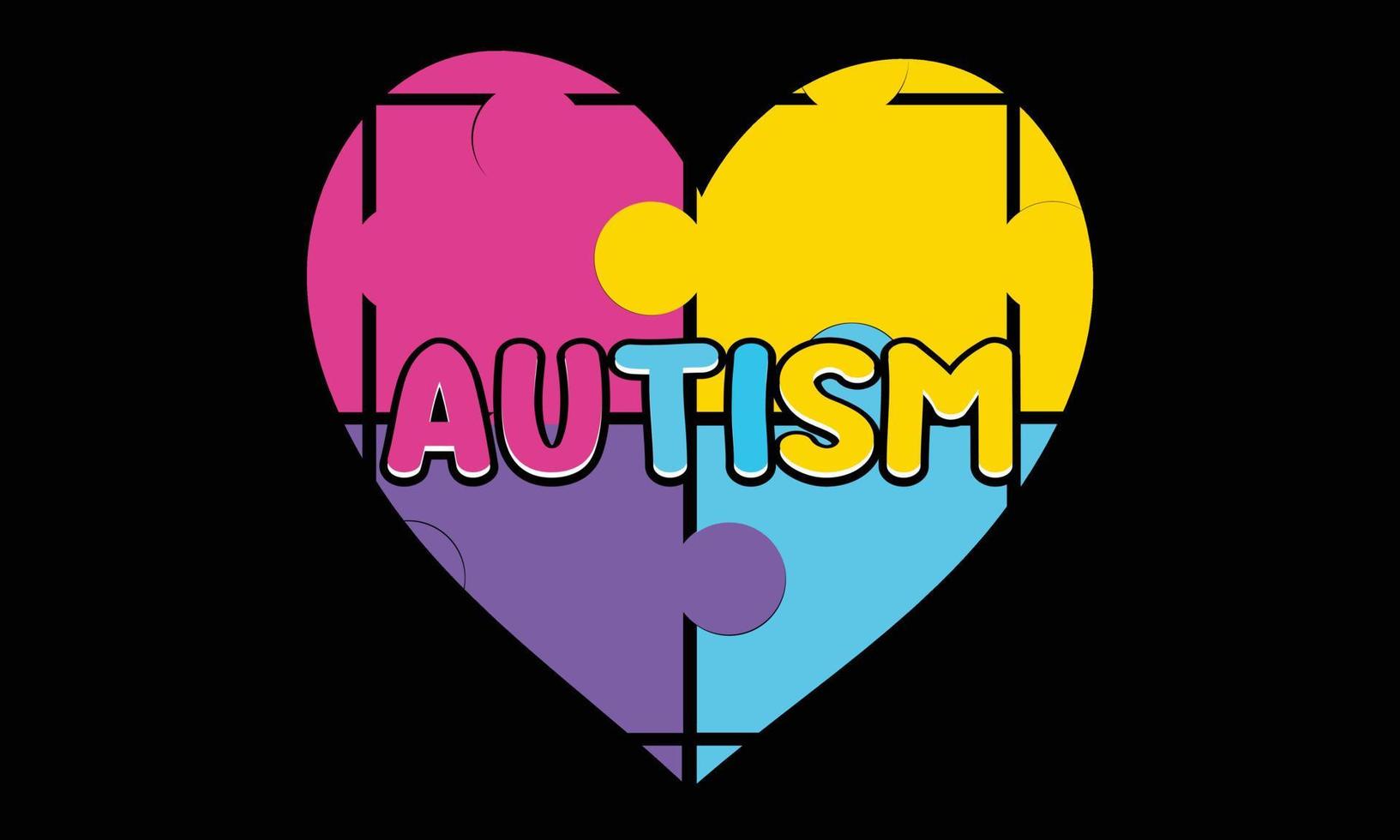 Lycklig autism medvetenhet dag t-shirt design vektor