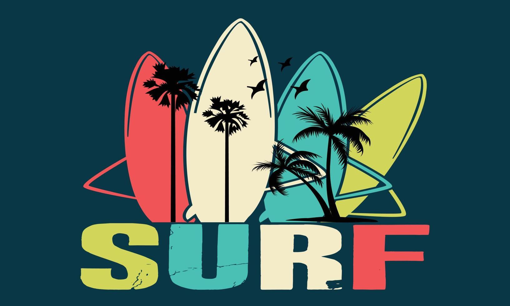 kalifornien los angeles surfing t-shirt design. surfing motiverande typografi t-shirt kreativ ungar, vektor