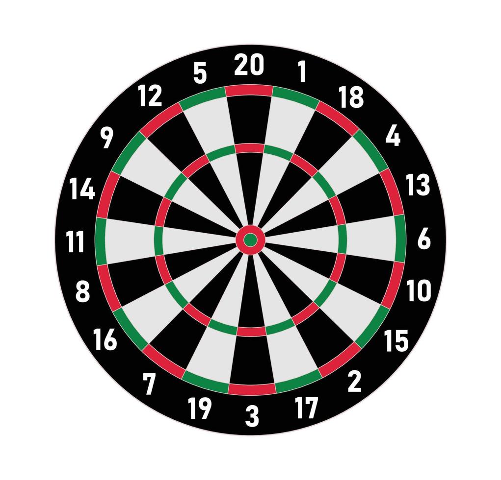 Dartscheibe Ziel Illustration, bullseye Geschäft Ziel eben Design vektor