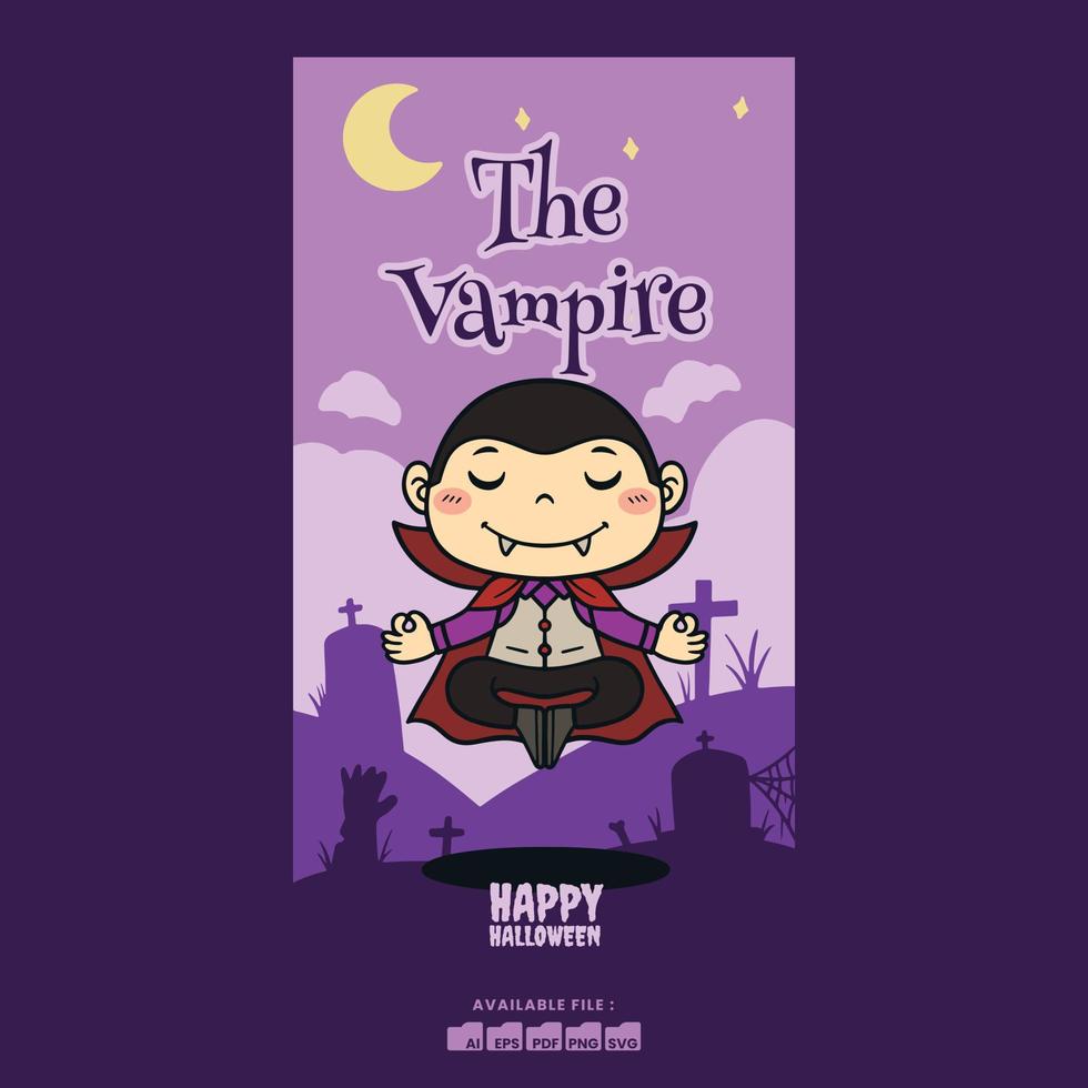 Vampir Halloween Kostüm Charakter vektor